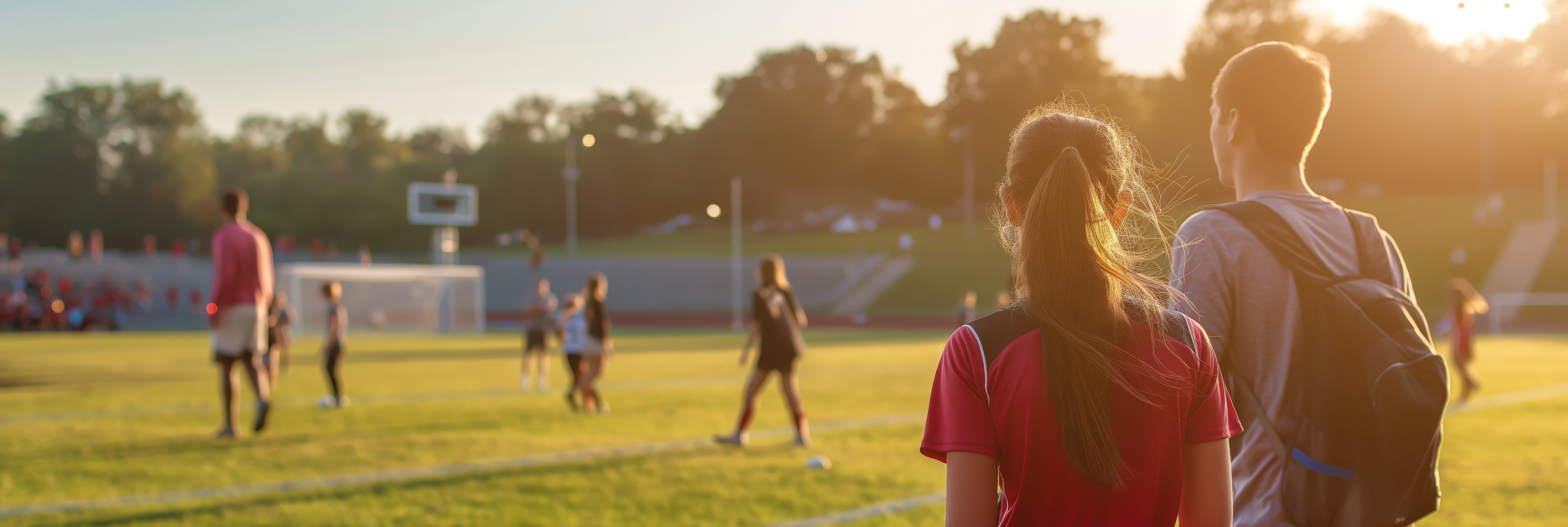 Jeunes de 8 à 17 ans s'entraînant au football lors d'un stage sportif